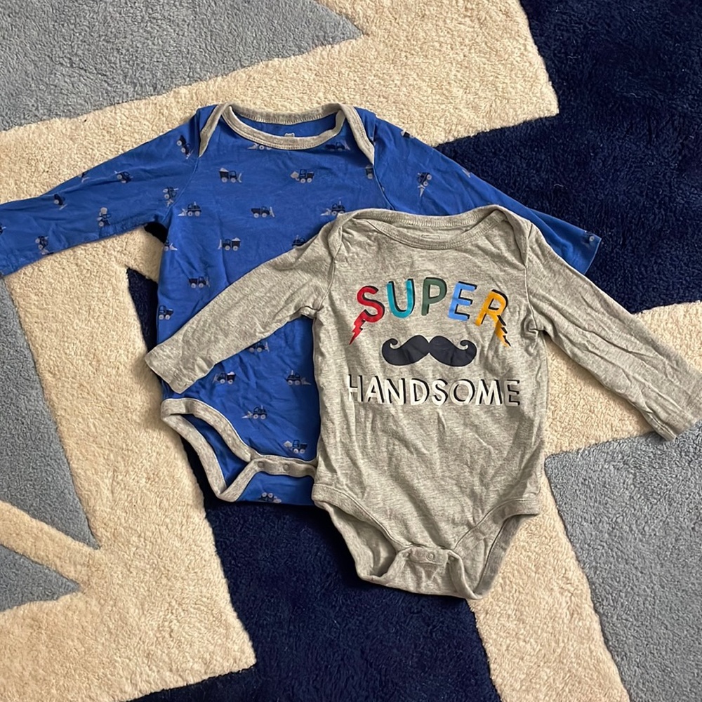 Two 6-12 months Baby Gap Bodysuits
